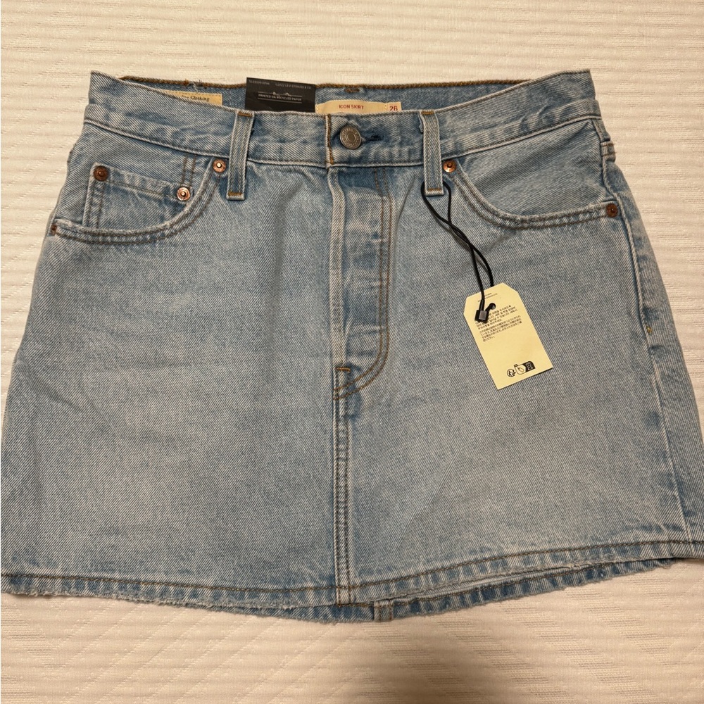 Levi's Light Blue Icon Mini Skirt